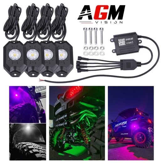 Kit 4 éclairages de roues LED RGB + Super White 50 W pour 4x4
