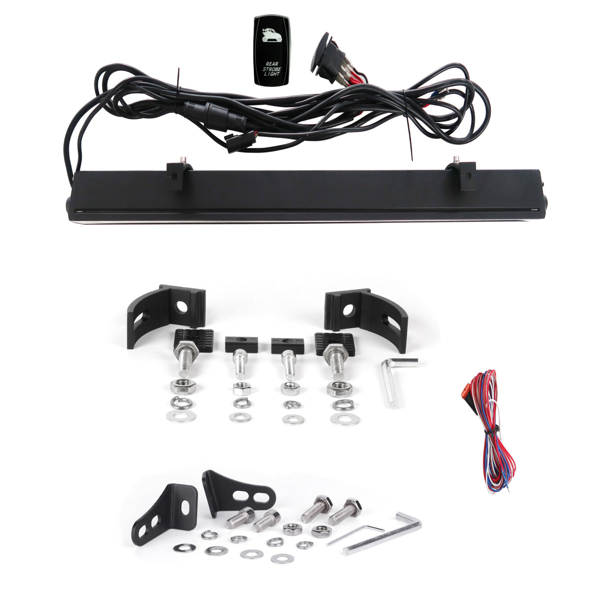 Barre LED Arrière Multifonction/Strobe Premium 52 Watts, Buggy, SSV et ATV