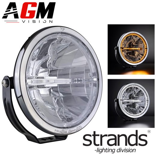 PHARE ADDITIONNEL LED AMBASSADOR 9″ STRANDS + DRL BLANC/ORANGE