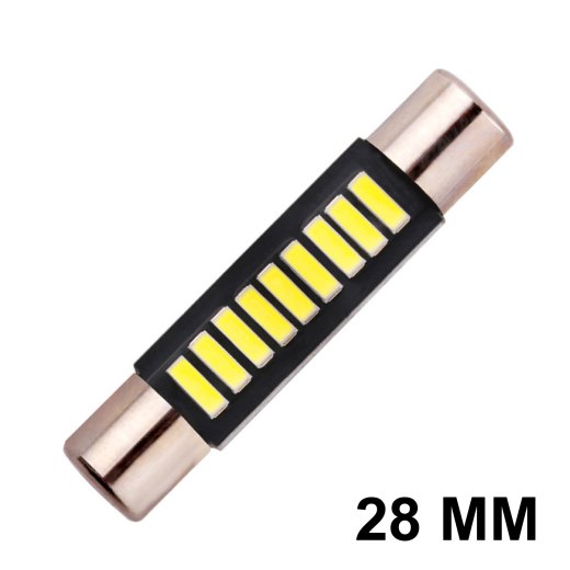 LED Shuttle-T6-28mm-SLIM XS (White)