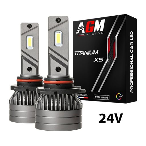 KIT AMPOULES LED HB3 9005 TITANIUM XS 24V POUR CAMION - 90 WATTS - 15300 LUMENS - 6000K