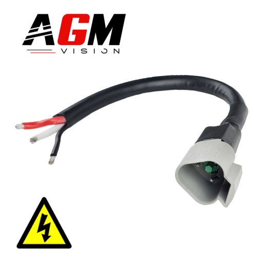 Connecteur avec prise Deutsch femelle 3 broches haute puissance