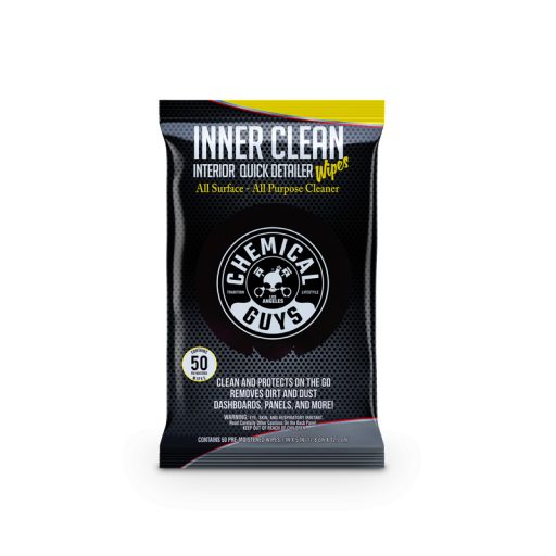 PACK 50 LINGETTES INNERCLEAN INTERIOR QUICK DETAILER - CHEMICAL GUYS