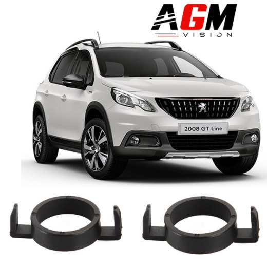 2x adaptateurs LED feux de route Peugeot 2008