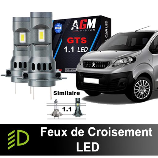 KIT Feux de Croisement LED Peugeot Expert 3 - 2016 à 2023 - installation comme l'origine