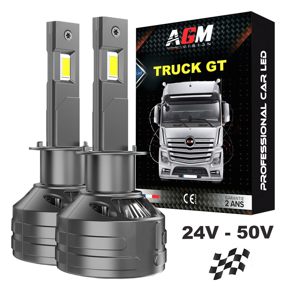KIT AMPOULES LED H7 MILLENIUM 3 24V CAMION ULTRA CAN-BUS 144 WATTS