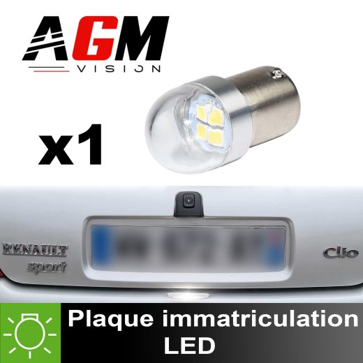 LED pour plaque d'immatriculation Renault Clio 2 avant 2001