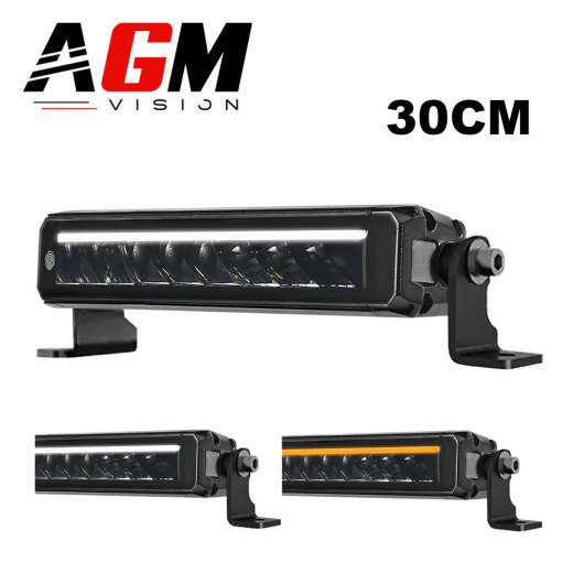 BARRA LED RACE MAX + Função Tátil 30 CM, Luz Noturna Branca ou Laranja, 60 Watts, 6000 Lumens