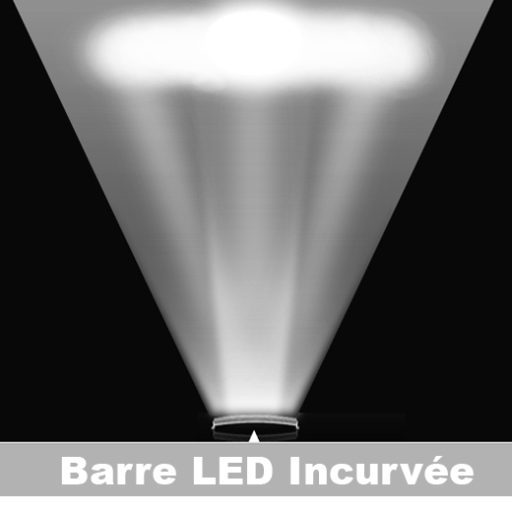 BARRE LED SLIM INCURVEE FLOOD -56CM - 5500 LUMENS - ECLAIRAGE LARGE