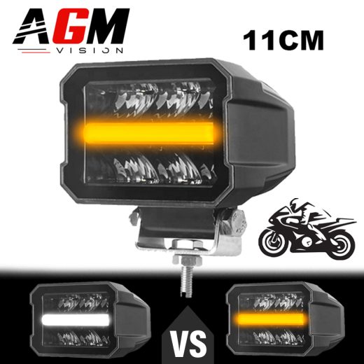 MINI BARRE LED MOTO DUAL FLOOD + VEILLEUSE - 11CM