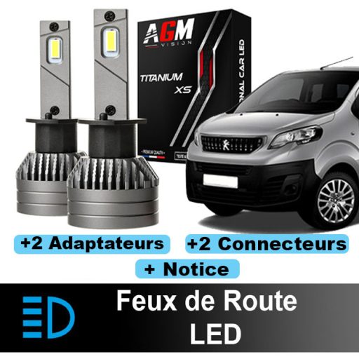 KIT Feux de Route LED Peugeot Expert 3 2016 à 2023 - 90 Watts - 15300 Lumens