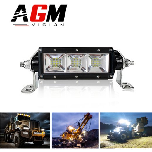 Barre LED 2 rangées extra large 20 cm - Engin agricole & chantier