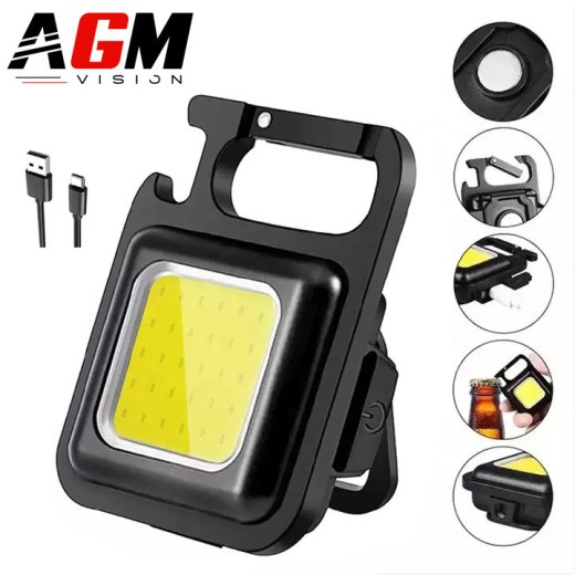 Porte-clé Lampe LED 3 Fonctions - Décapsuleur - Support aimanté - AGM Vision