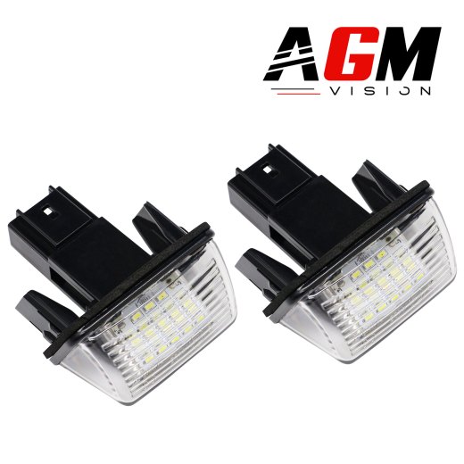 プジョー・シトロエン用LEDナンバープレート照明キット 2モジュール - タイプ1