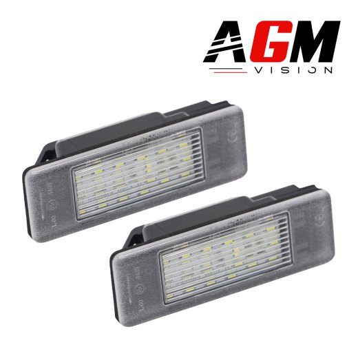 プジョー・シトロエン用LEDナンバープレート照明キット 2モジュール - タイプ2