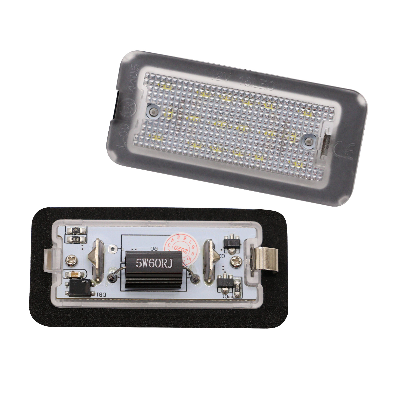 2 modules LED pour l'éclairage plaque d'immatriculation Fiat 500