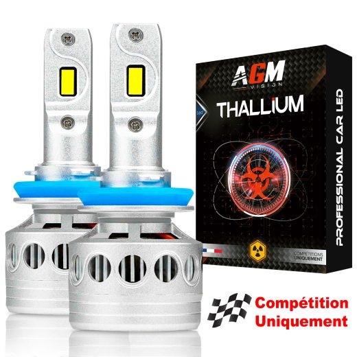 Kit Ampoules LED H11 THALLIUM, Compétition, Ultra Puissante, 170 WATTS, 32 000 LUMENS