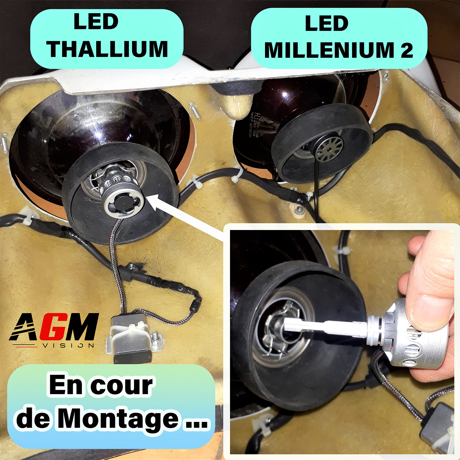 6x 18W 1620LM Lampe de travail 6 LED barre de phares antibrouillard pour  camion voiture tout-terrain moto