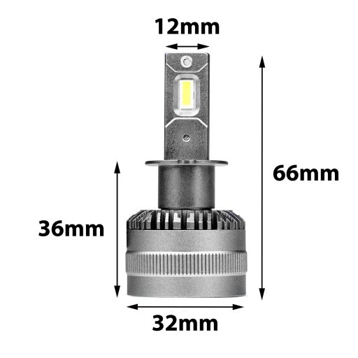 Kit Ampoules LED H3 MILLENIUM 2, Can Bus, Surpuissante 130 Watts, 24 480 Lumens