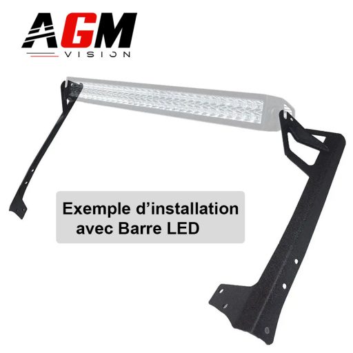 PACK 2 SUPPORTS BARRE LED JEEP WRANGLER