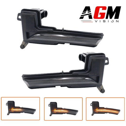 Kit 2 dynamische spiegelknipperlichten Renault (gerookt) – Type 2