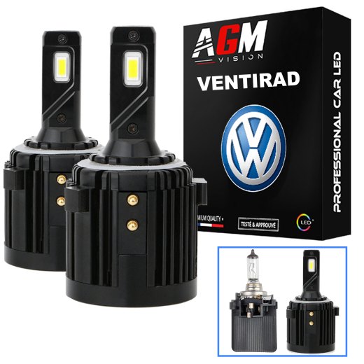 LED H7 VENTIRAD Lampenset VOLKSWAGEN, Mercedes, Krachtige Canbus, 80 Watt, Montage zoals origineel