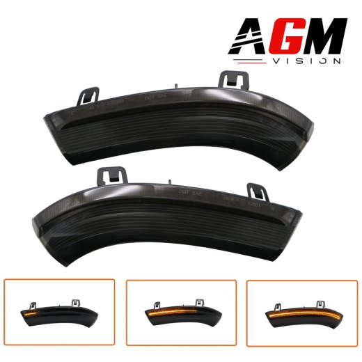 Clignotant Dynamique Rétroviseur Volkswagen Golf 5 2004-2009 (Noir fumé)