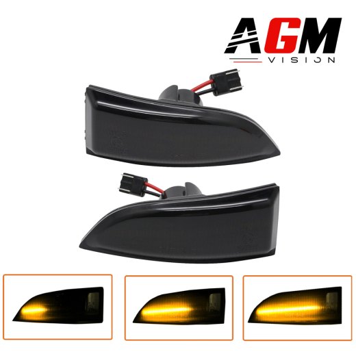 Intermitente Dinámico LED Espejo Retrovisor Renault Megane 3 2008-2016 (Negro ahumado)