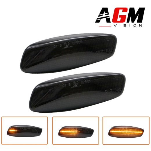 Piscas Dinâmicos Retrovisor Peugeot RCZ 2010-2015 (Fumado Preto)