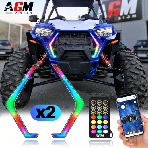 Kit 2 LED RGB Daytime Running Lights - Polaris RZR