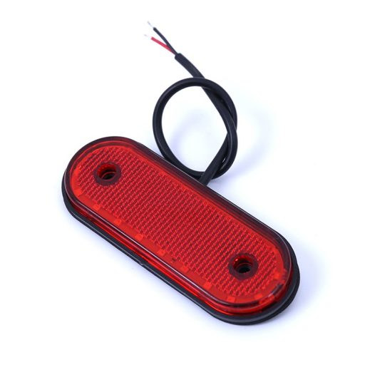 Feu de gabarit LED Catadioptre Latéral Ovale (Rouge)- 12cm