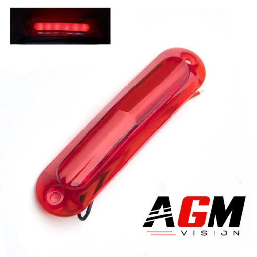 Luce di ingombro LED Angel Ovale (ROSSO) - 12 CM