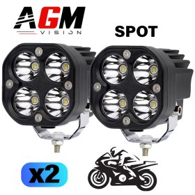 Image de KIT 2 PHARES LED MOTO SPOT ST-R 80W