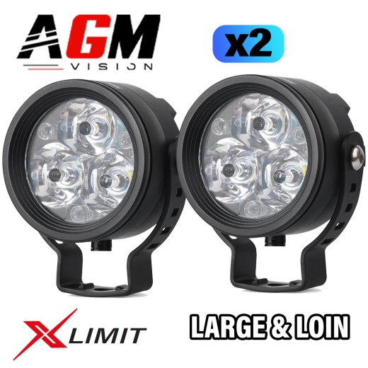 KIT 2 MINI FARI LED MOTO X-LIMIT 3R COMBO 72W