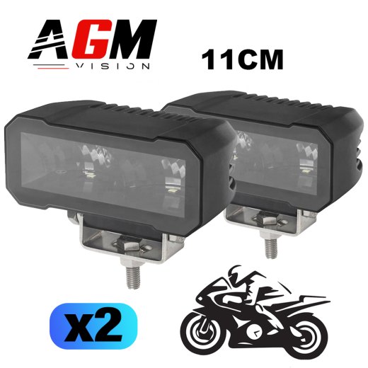 Kit 2 MINI BARRAS LED MOTO DARK RACER DRIVING 11CM