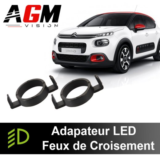 シトロエン C3 2016-2020 用 LED ロービームアダプター 2個セット