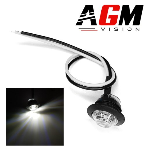 Luz de gálibo LED redonda (BLANCA) - Ø 2 CM