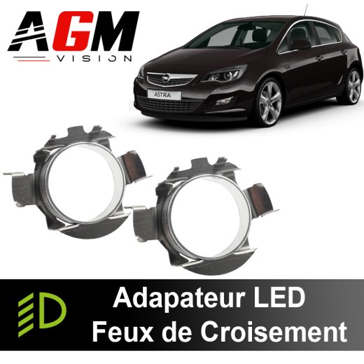 オペル アストラ J 2009-2015 用 LED ロービーム アダプター 2個パック