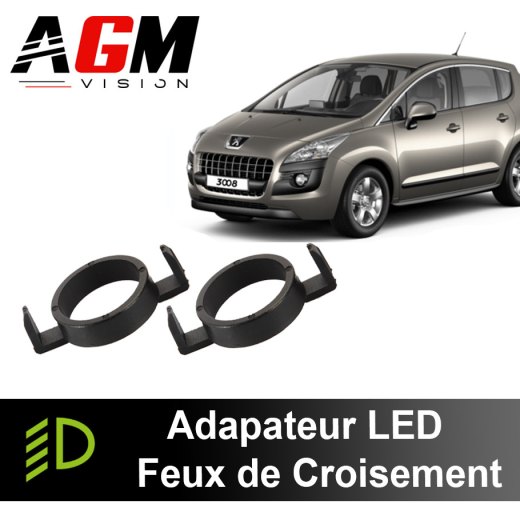 プジョー3008 2009-2017用 LEDロービームアダプター 2個セット