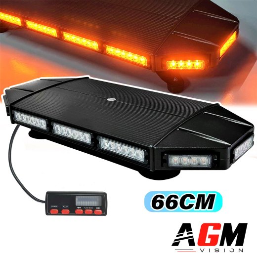 RAMPA LED GIROFARO BLACK SERIE 66CM