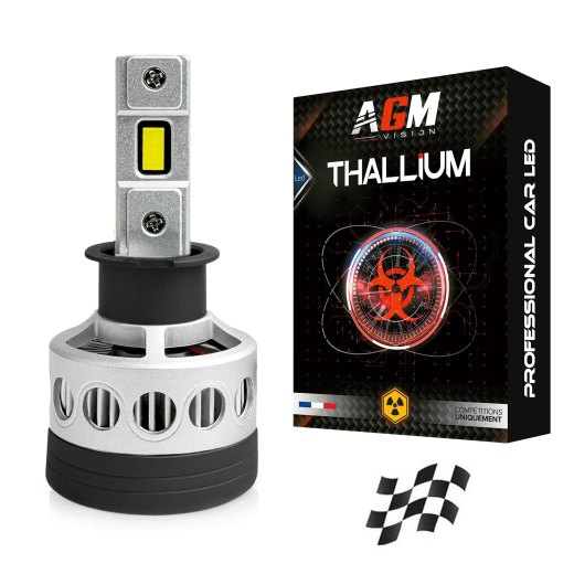 Ampoule LED H3 THALLIUM 85 WATTS, 16 000 LUMENS, BLANC 6500K