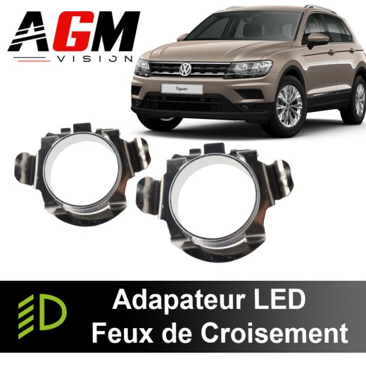 Pack de 2 adaptateurs LED pour feux de croisement Volkswagen Tiguan 2016-2020