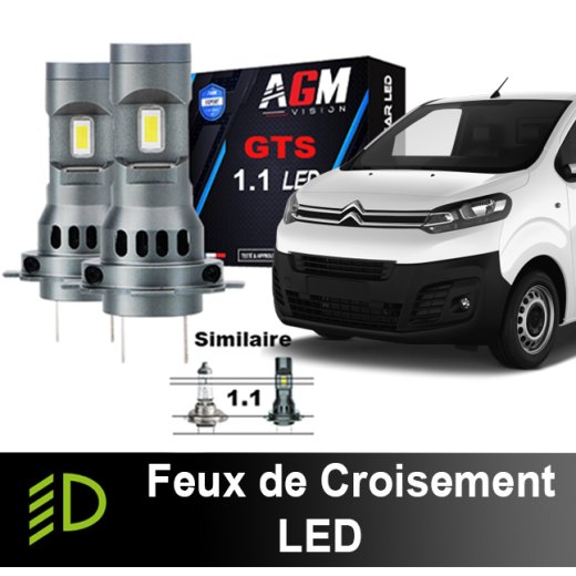 シトロエン スペースツアラー用LEDロービームパック - 2016年から2023年 - 純正のように取り付け