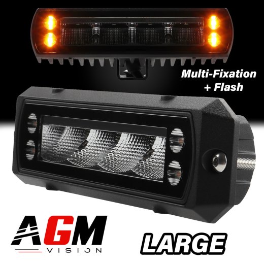 RECTANGULAR LED BEACON METEOR FLASH + MULTI-MOUNTING 40W