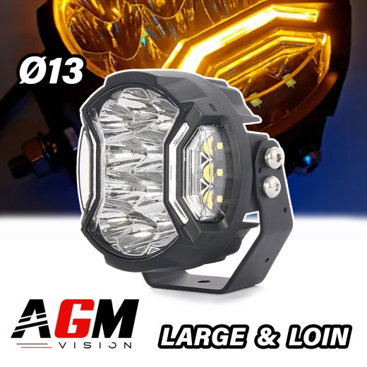 LED MULTI-VISION HEADLIGHT ZR80W WHITE - Ø13CM