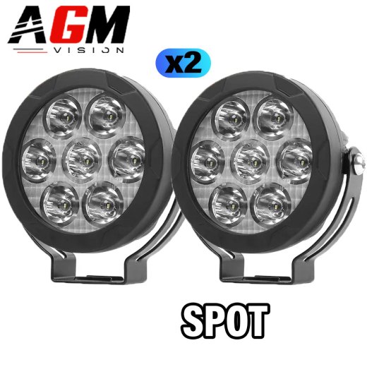 バイク用LEDヘッドライトキット2個 SUPER 7 SPOT 10000ルーメン - 140W