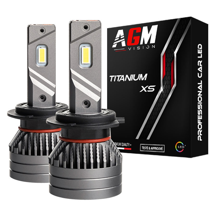Kit Ampoules LED H7 TITANIUM XS - CanBus Anti erreur,  90 Watts Haute Puissance