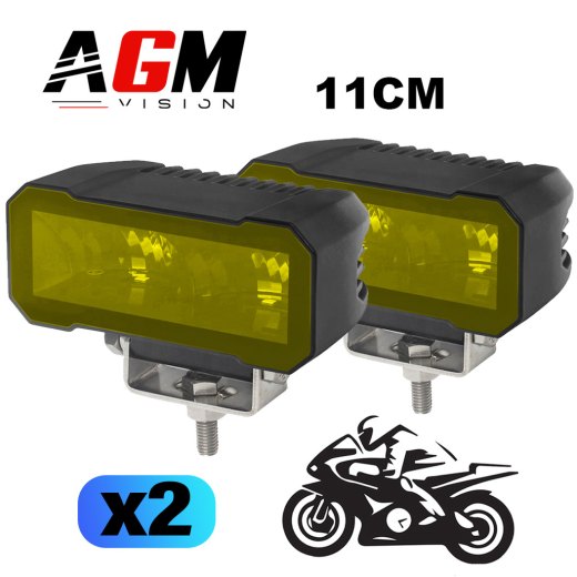 KIT 2 MINI LED BALKEN MOTOR DARK RACER GOLD DRIVING 11CM