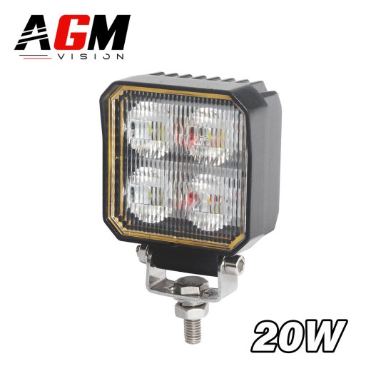 MINI VIERKANTE LED WERKLAMP MET SCHAKELAAR 20W