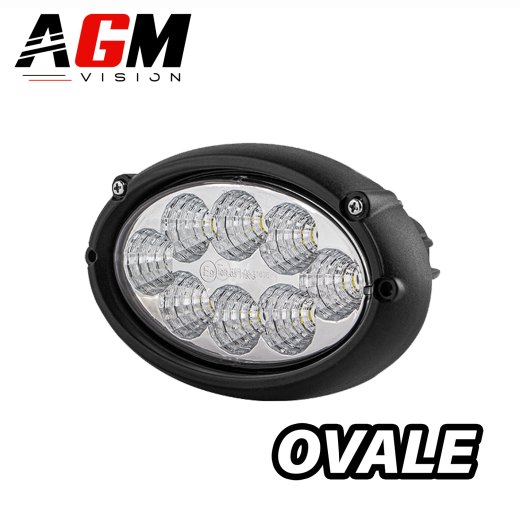 OVALER EINBAUBARER LED-ARBEITSSCHEINWERFER MIT OVALEM HALTER 40W